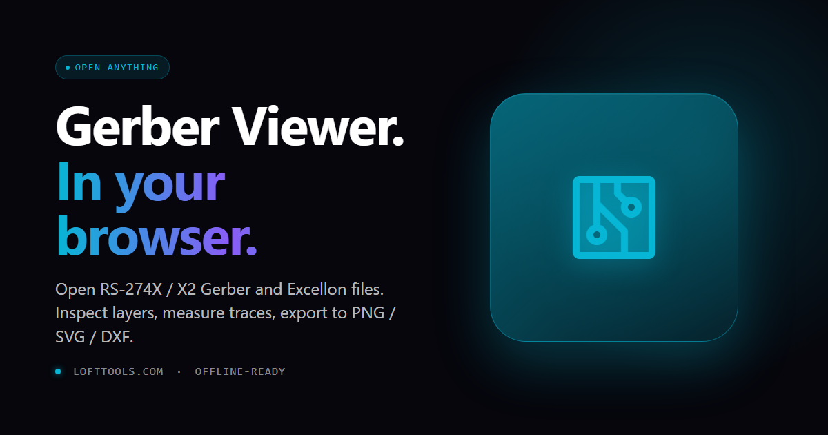 Free Gerber Viewer — Open PCB Files Online | Loft Tools