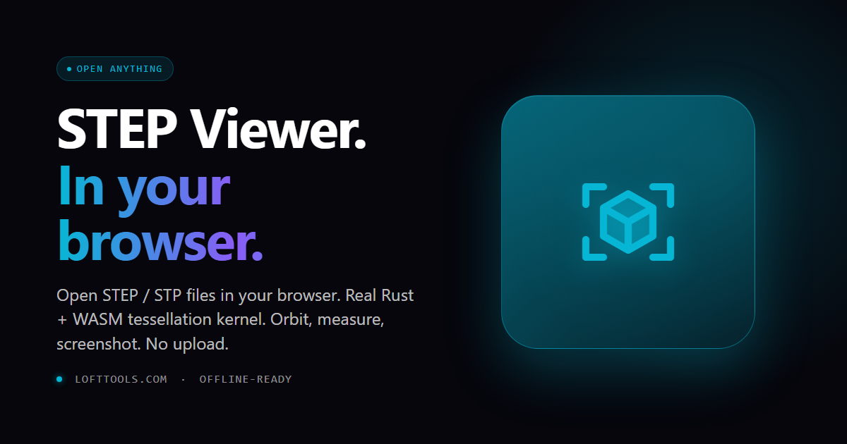 Free Step File Reader Free STEP Viewer — Open .step Files Online | Loft Tools